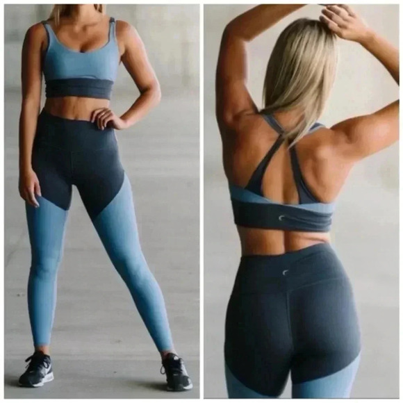 Zyia Storm Parallel Luxe Hi-Rise 7/8 24”  leggings Size 14-16 - Picture 1 of 7